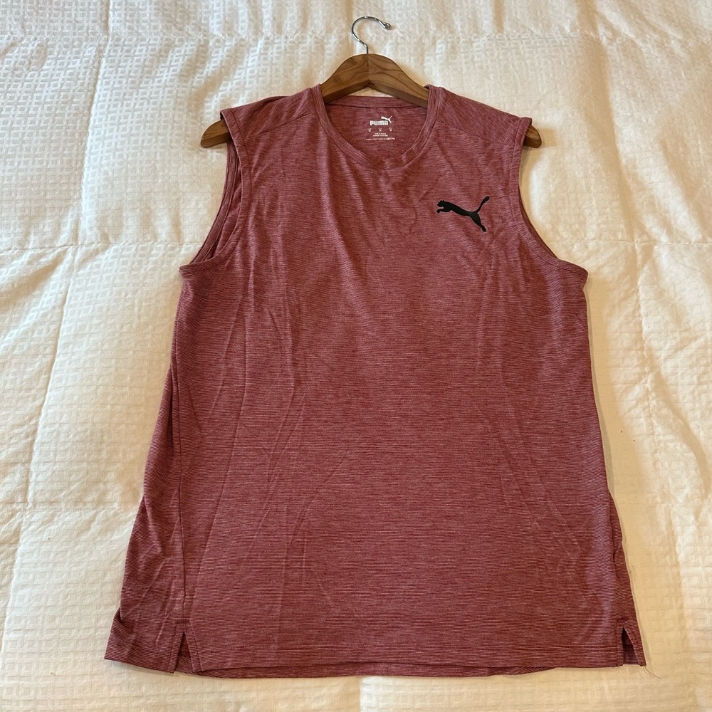 PUMA Men’s Sleeveless Tank Top Red Size Medium